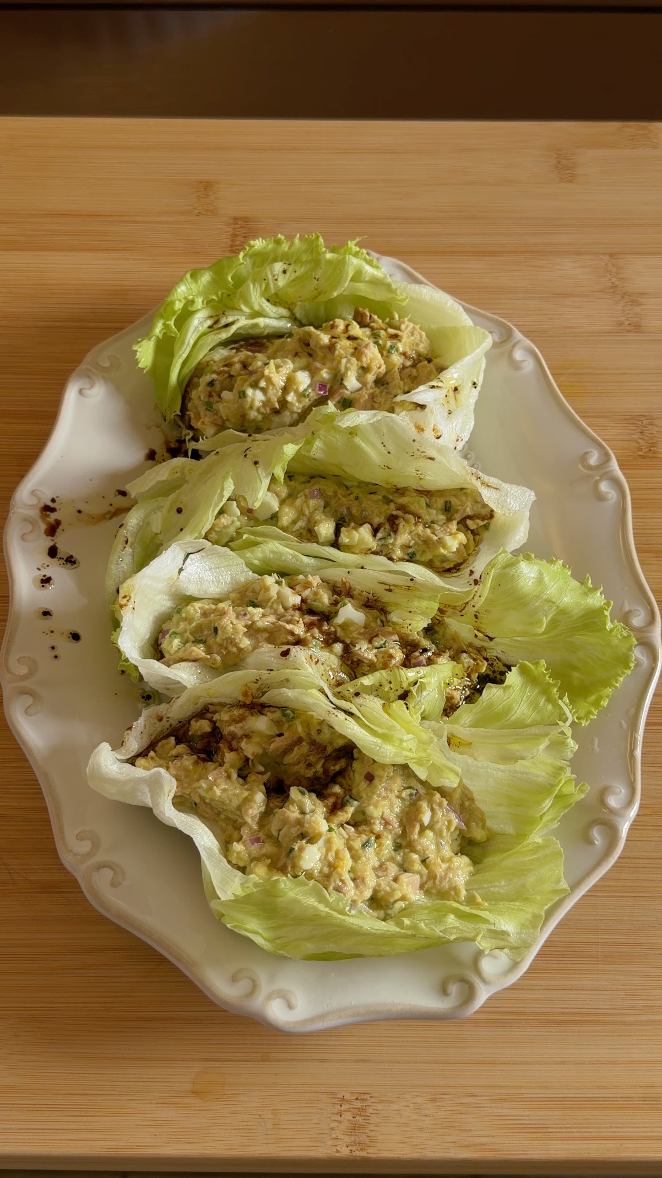 Tuna Avocado Lettuce Tacos